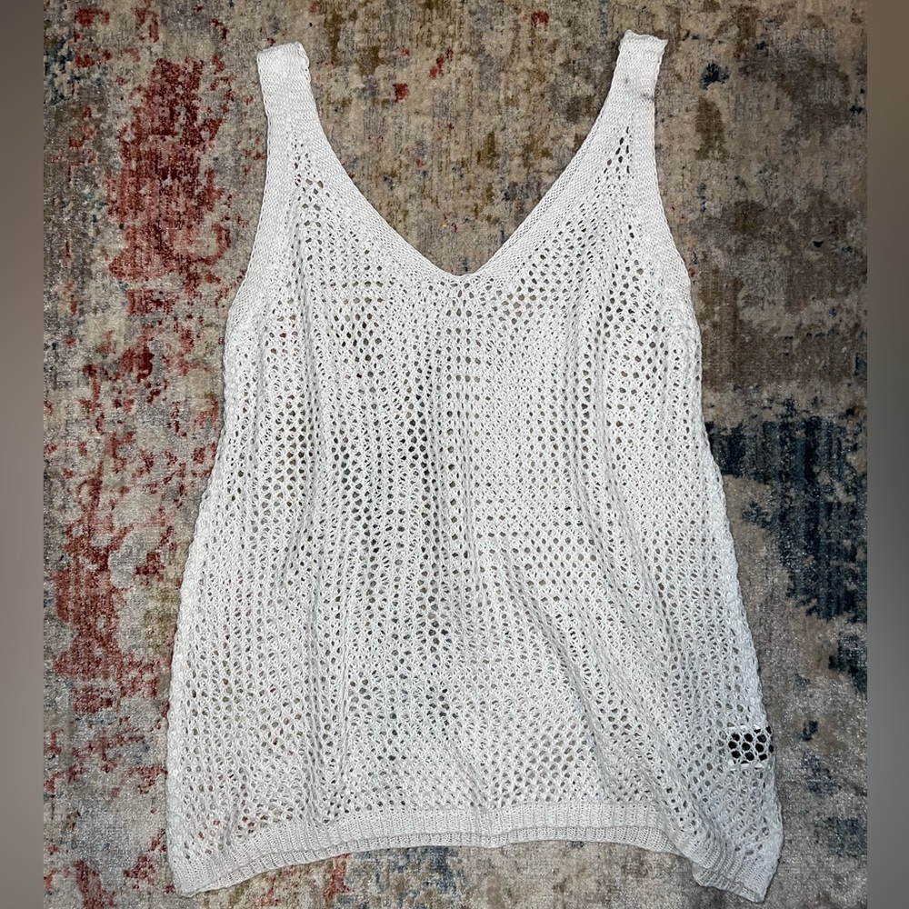 White beach coverup shirt